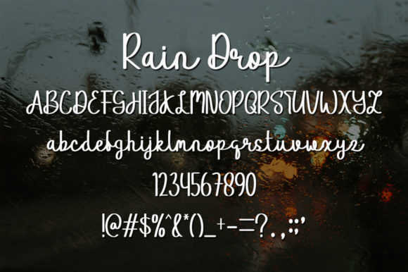 Rain Drop Font Poster 5