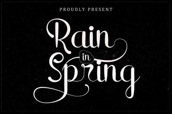 Rain in Spring Font Poster 1