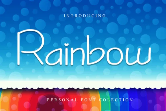 Rainbow Font Poster 1