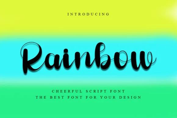 Rainbow Font Poster 1