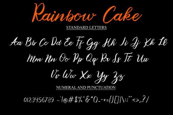 Rainbow Cake Font Poster 4