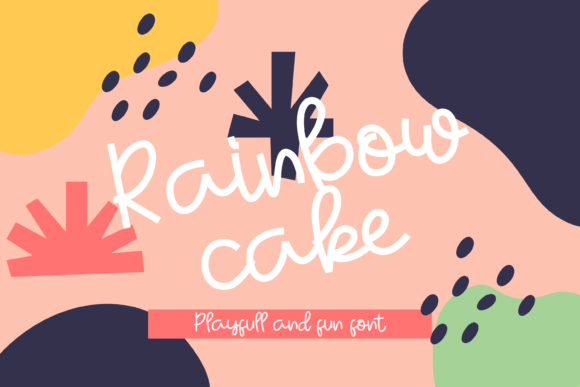 Rainbow Cake Font Poster 1