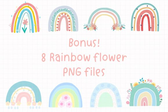Rainbow Flower Font Poster 2