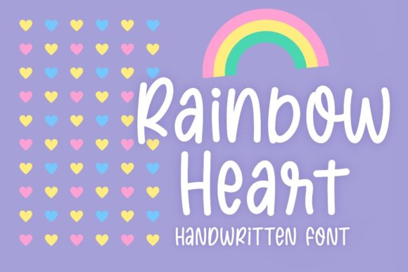 Rainbow Heart Font Poster 1