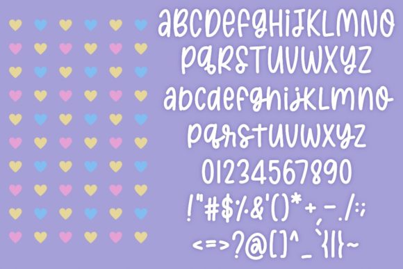 Rainbow Heart Font Poster 12
