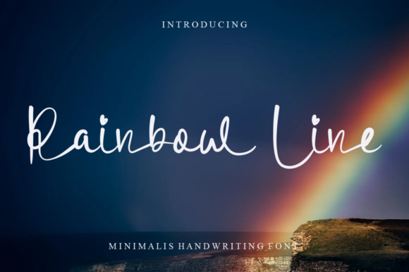 Rainbow Line Font Poster 1