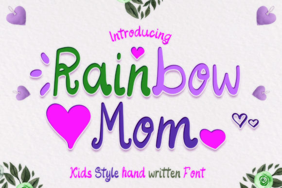 Rainbow Mom Font Poster 1