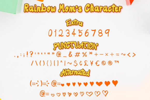 Rainbow Mom Font Poster 3