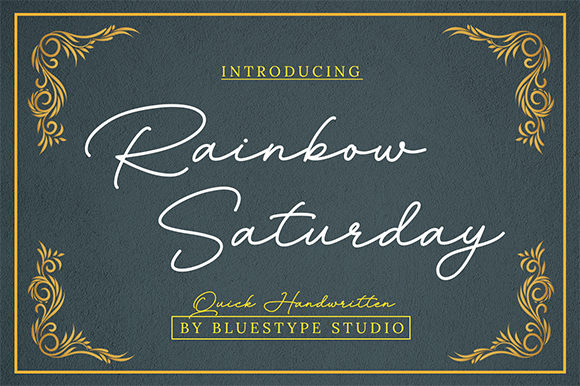 Rainbow Saturday Font Poster 1