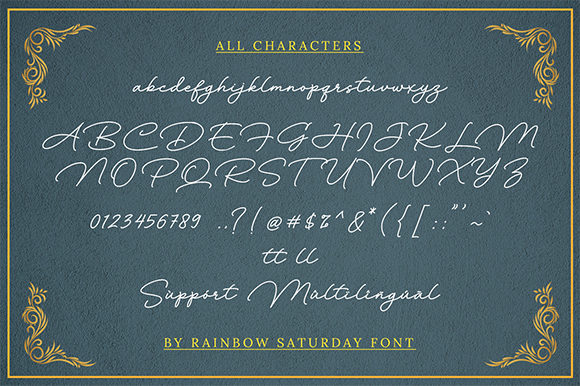 Rainbow Saturday Font Poster 9