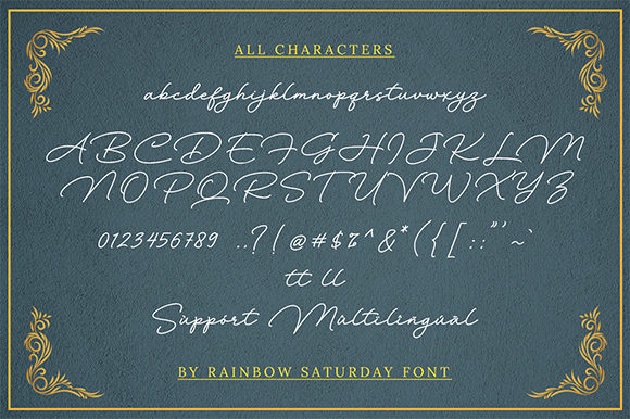 Rainbow Saturday Font Poster 9