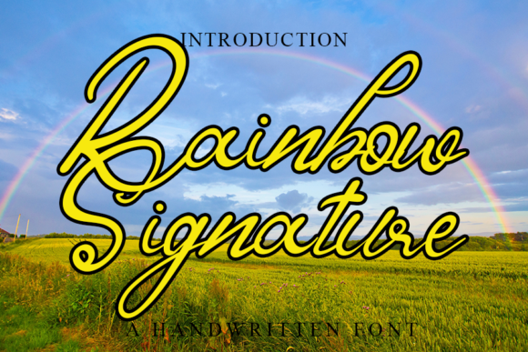 Rainbow Signature Font