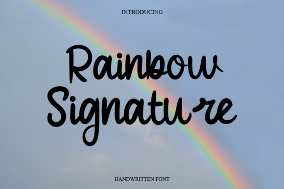 Rainbow Signature Font Poster 1