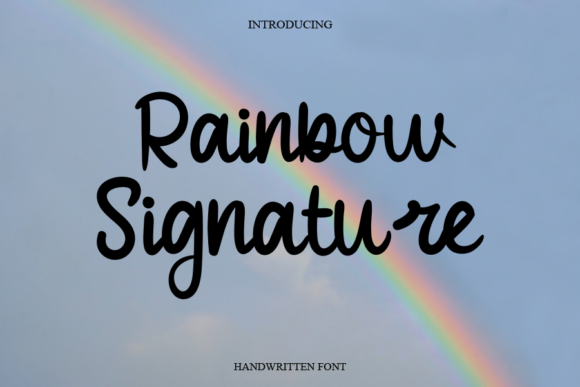 Rainbow Signature Font