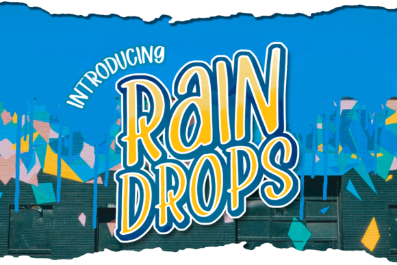 Raindrops Font Poster 1