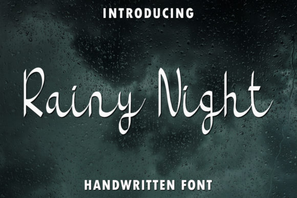 Rainy Night Font Poster 1