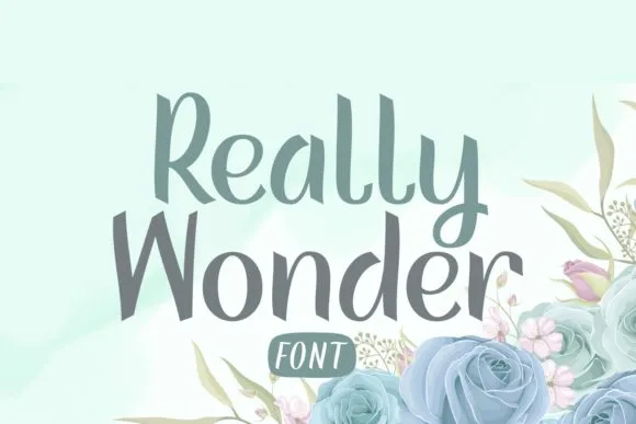 Really Wonder Font Poster 1