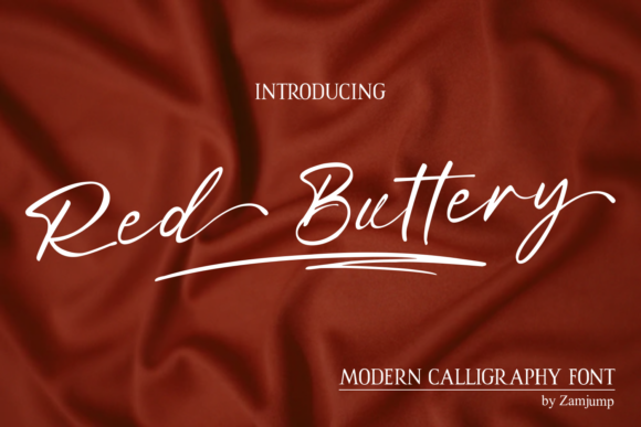 Red Buttery Font Poster 1