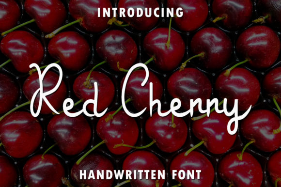 Red Cherry Font Poster 1