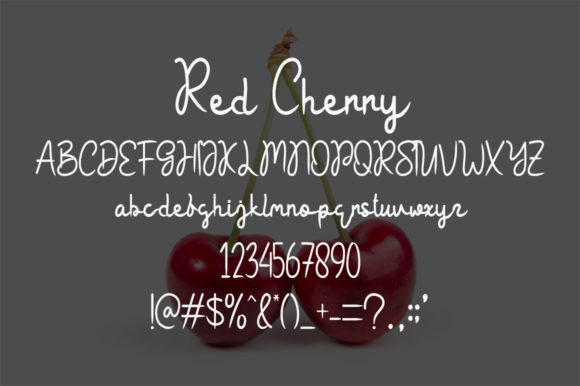 Red Cherry Font Poster 5