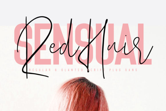 Red Hair Sensual Duo Font Poster 1