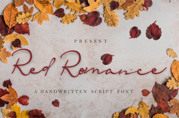 Red Romance Font Poster 1