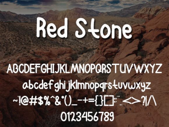 Red Stone Font Poster 4