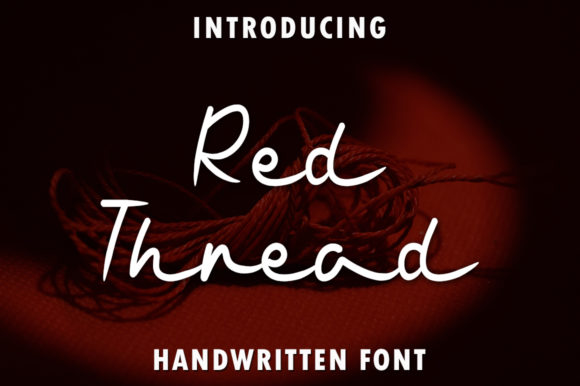 Red Thread Font Poster 1