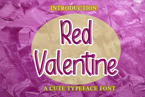 Red Valentine Font Poster 1