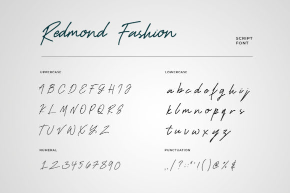 Redmond Fashion Font Poster 2