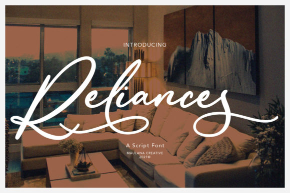 Reliances Script Font Poster 1