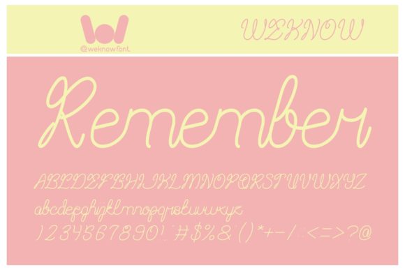 Remember Font Poster 1