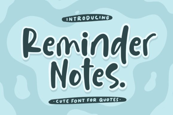 Reminder Notes Font Poster 1
