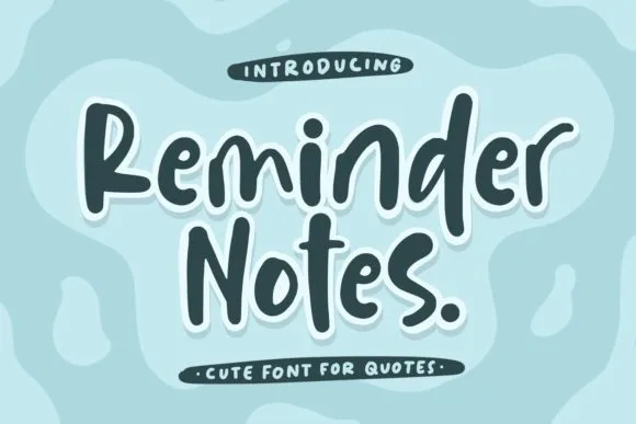 Reminder Notes Font Reminder Notes Font Poster 1
