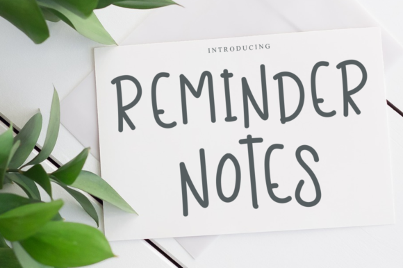 Reminder Notes Font