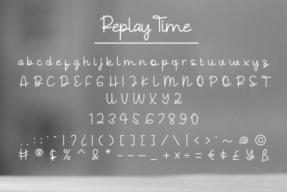 Replay Time Font Poster 8