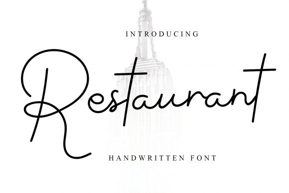 Restaurant Font Poster 1