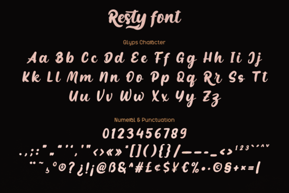 Resty Font Poster 10