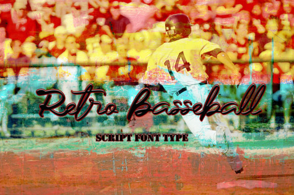 Retro Baseball Font Poster 1