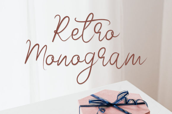 Retro Monogram Font Poster 1