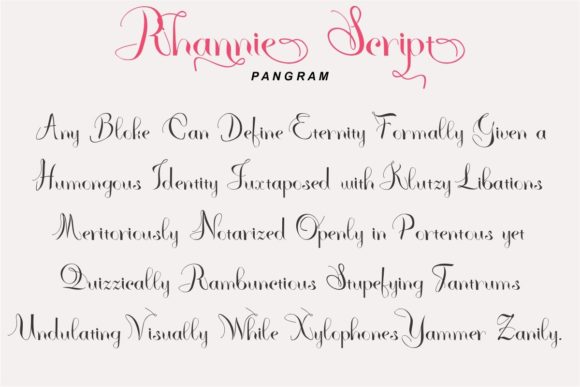 Rhannie Font Poster 4