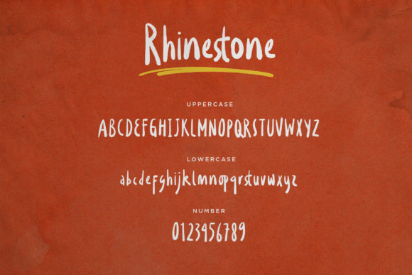 Rhinestone Font Poster 4
