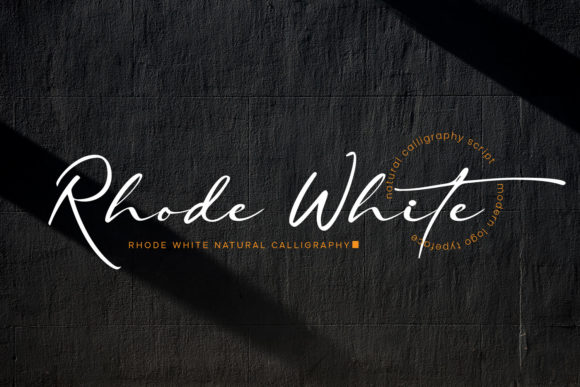 Rhode White Font Poster 1