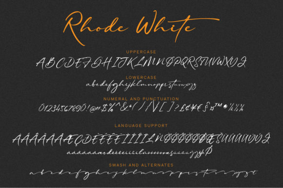 Rhode White Font Poster 2