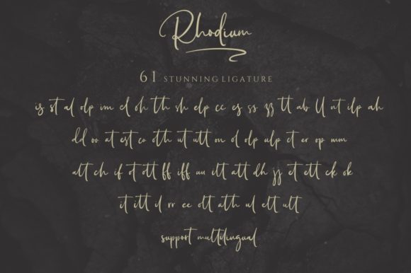 Rhodium Font Poster 12