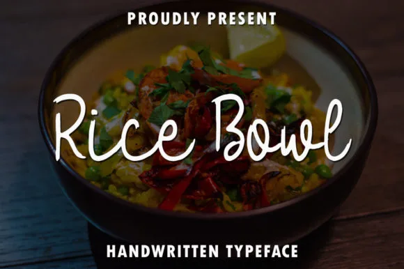 Rice Bowl Font Rice Bowl Font Poster 1