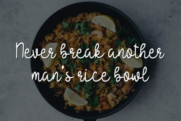 Rice Bowl Font Poster 2