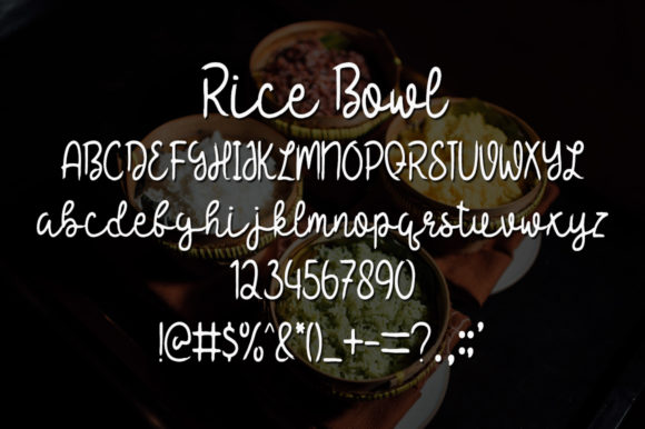 Rice Bowl Font Poster 4
