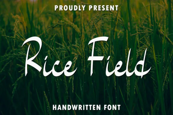 Rice Field Font Rice Field Font Poster 1