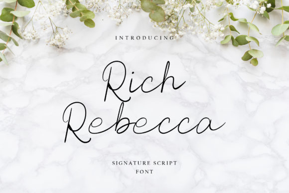 Rich Rebecca Font Poster 1